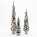 3-Piece Set Flocked-Christmas Tree Rentals in Dallas