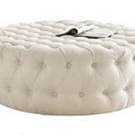Cream Round Ottoman Rentals Cream Round Ottoman Rentals