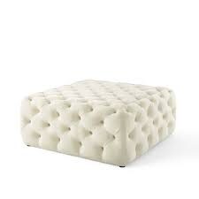 Cream Square Ottoman Rentals Cream Square Ottoman Rentals